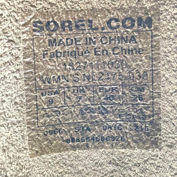 Sorel Cate The Great Wedge Charcoal Gray Tall Leather Suede Lace Up Boots Size 9 - Picture 14 of 14